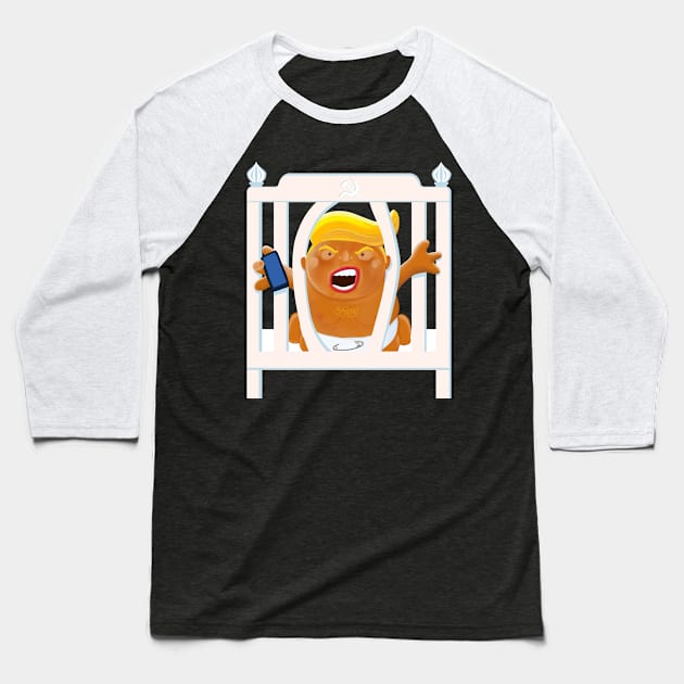 USA Election November 3rd Trump Crib Jail Baseball T-Shirt by brodyquixote